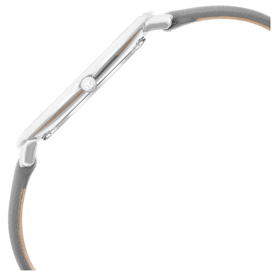 Women Edge Black Dial Black Leather Strap Watch