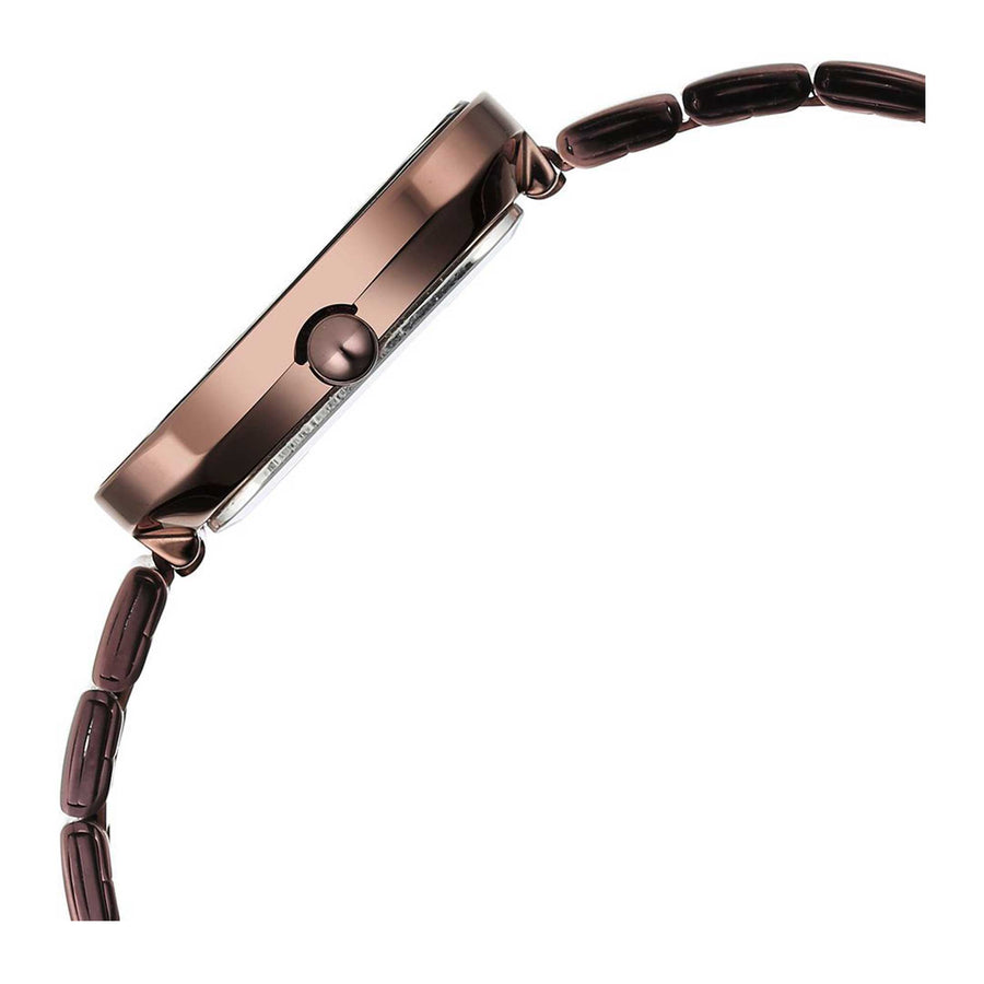 Titan Purple Stackables Quartz Analog Black Dial Two Toned Stainless Steel Strap Watch For Women