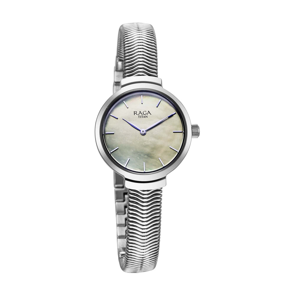 Titan Raga Viva Glam Stainless Steel Silver Round