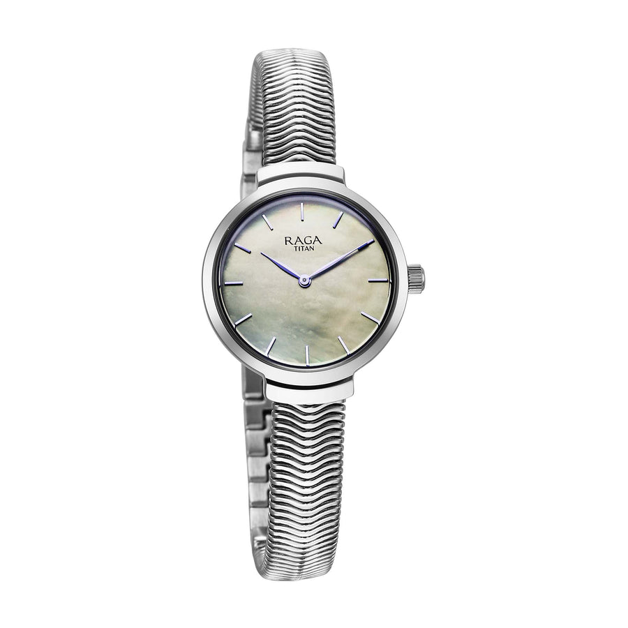 Titan Raga Viva Glam Stainless Steel Silver Round