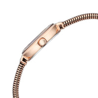 Titan Raga Mother of Pearl Dial Rose Gold Metal Strap Analog Watch for Women