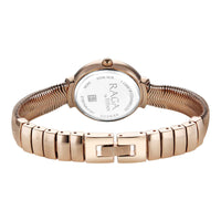 Titan Raga Mother of Pearl Dial Rose Gold Metal Strap Analog Watch for Women