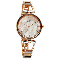 Titan Raga Mother Of Pearl Dial Two Toned Metal Strap Analog Watch for Women