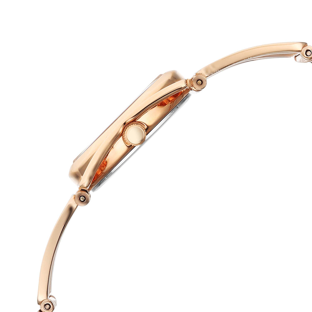 Titan Raga White Mother of Pearl Special Dial Rose Gold Metal Analog Watch for Women
