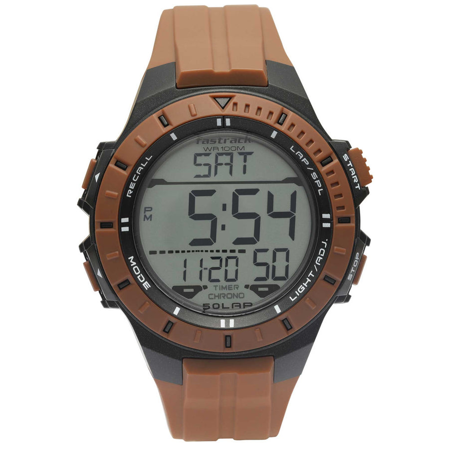 Fastrack Streetwear DigitalNA Dial PU Strap Watch for Guys