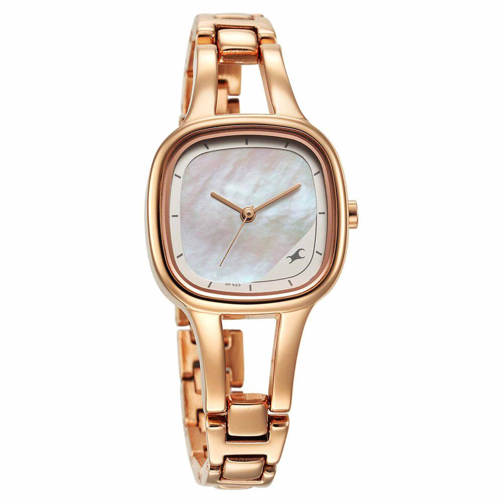 Fastrack Pulse Mother Of Pearl Dial Metal Strap Analog Watch for Women