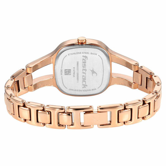 Fastrack Pulse Mother Of Pearl Dial Metal Strap Analog Watch for Women