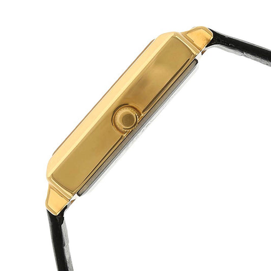 Sonata Quartz Analog with Day and Date Champagne Dial Leather Strap Watch for Men