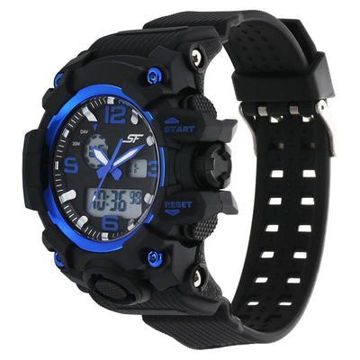 SF Sparq Ana Digi Black Dial Polyurethane Strap Watch for Men