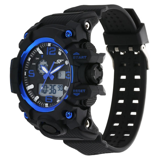 SF Sparq Ana Digi Black Dial Polyurethane Strap Watch for Men