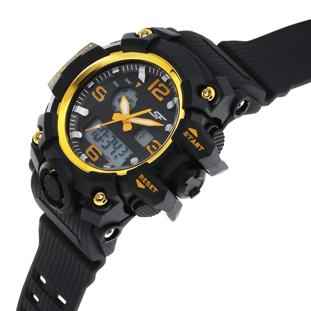 SF Sparq Ana Digi Black Dial Polyurethane Strap Watch for Men