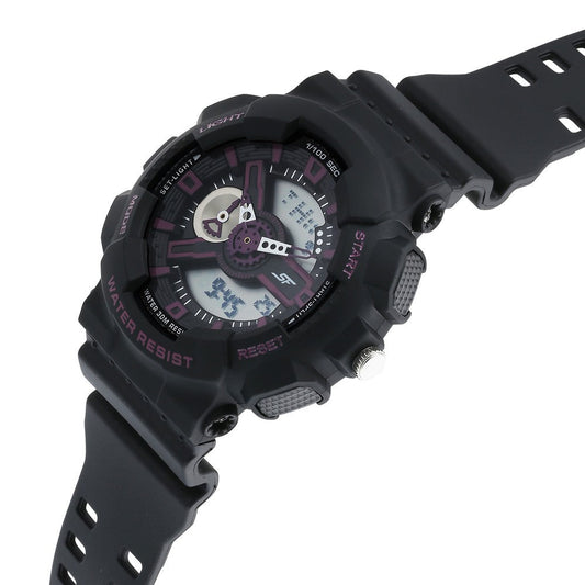 Sonata SF Dreamer Series Quartz Digital Analog Digital Black Plastic Strap for Men