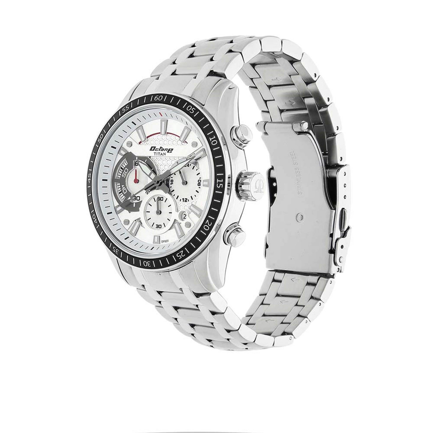 Titan Octane Chronograph White Dial Watch for Men