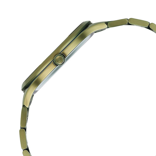 Titan Classique Slimline Green Dial Stainless Steel Strap Watch