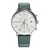 Titan Quartz Chronograph Silver Dial Leather Strap Watch for Men