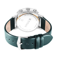 Titan Quartz Chronograph Silver Dial Leather Strap Watch for Men