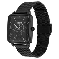 Titan Avant Garde Black Dial Multi Stainless Steel Strap watch for Men