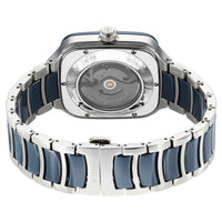 Titan Ceramic Fusion Automatic Square Blue Dial Rose Gold Dual-Toned Stainless Steel Bracelet Watch for Men