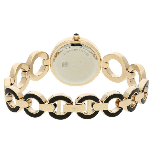 Titan Quartz Analog Black Dial Metal Strap Watch for Women