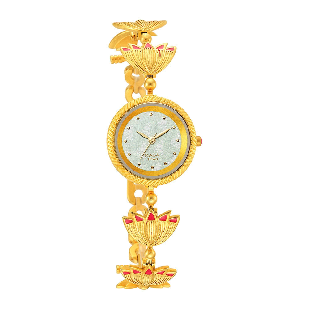 Titan Raga X Masaba Green Dial Analog Steel and Metal Strap watch for Women