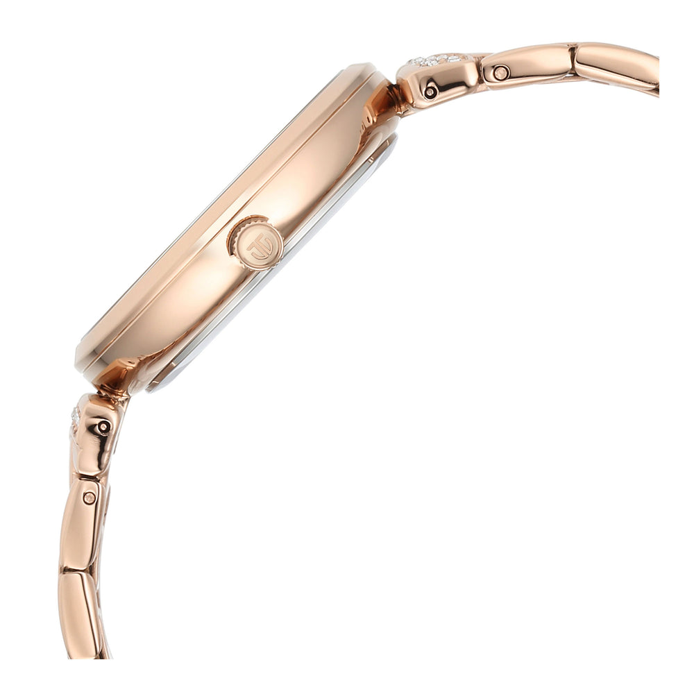 Titan Mother of Pearl Dial Rose Gold Stainless Steel Strap Analog Watch for Women
