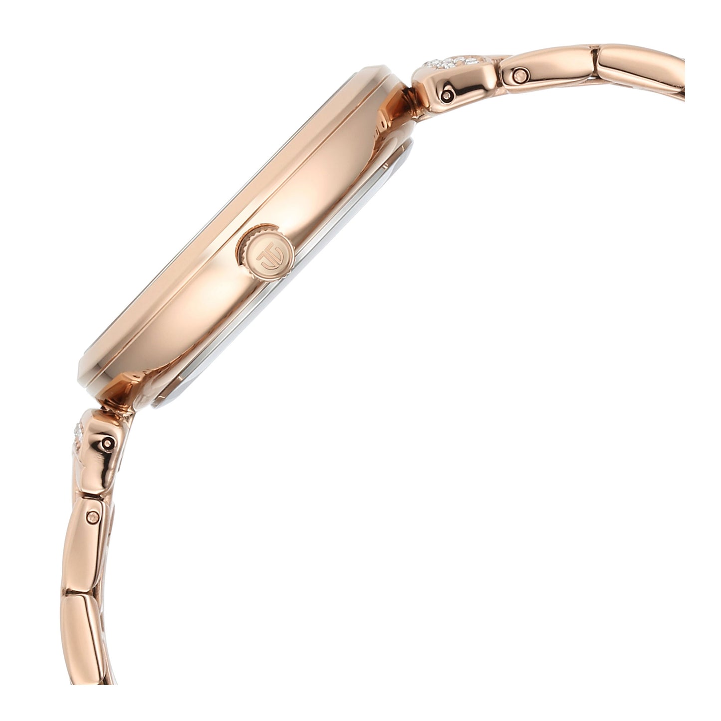 Titan Mother of Pearl Dial Rose Gold Stainless Steel Strap Analog Watch for Women