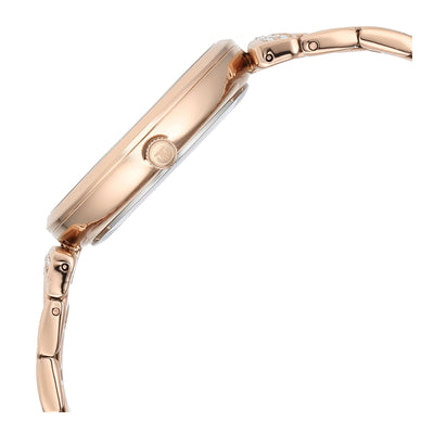 Titan Mother of Pearl Dial Rose Gold Stainless Steel Strap Analog Watch for Women