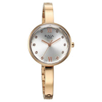 Titan Raga Showstopper Quartz Analog Silver Dial Metal Strap Watch for Women 95271WM02