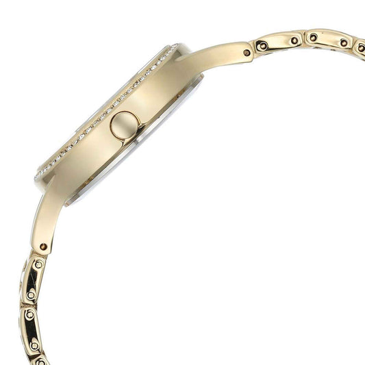 Titan Raga Showstopper Mother Of Pearl Dial Gold Metal Strap Analog Watch for Women