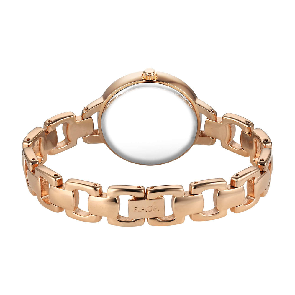 Titan Raga Showstopper Pink Dial Rose Gold Metal Strap Analog Watch for Women