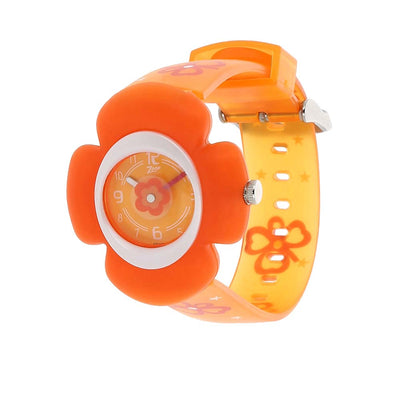 Zoop By Titan Quartz Analog Orange Dial PU Strap Watch For Kids