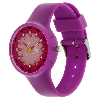 Zoop By Titan Quartz Analog Pink Dial PU Strap Watch for Kids