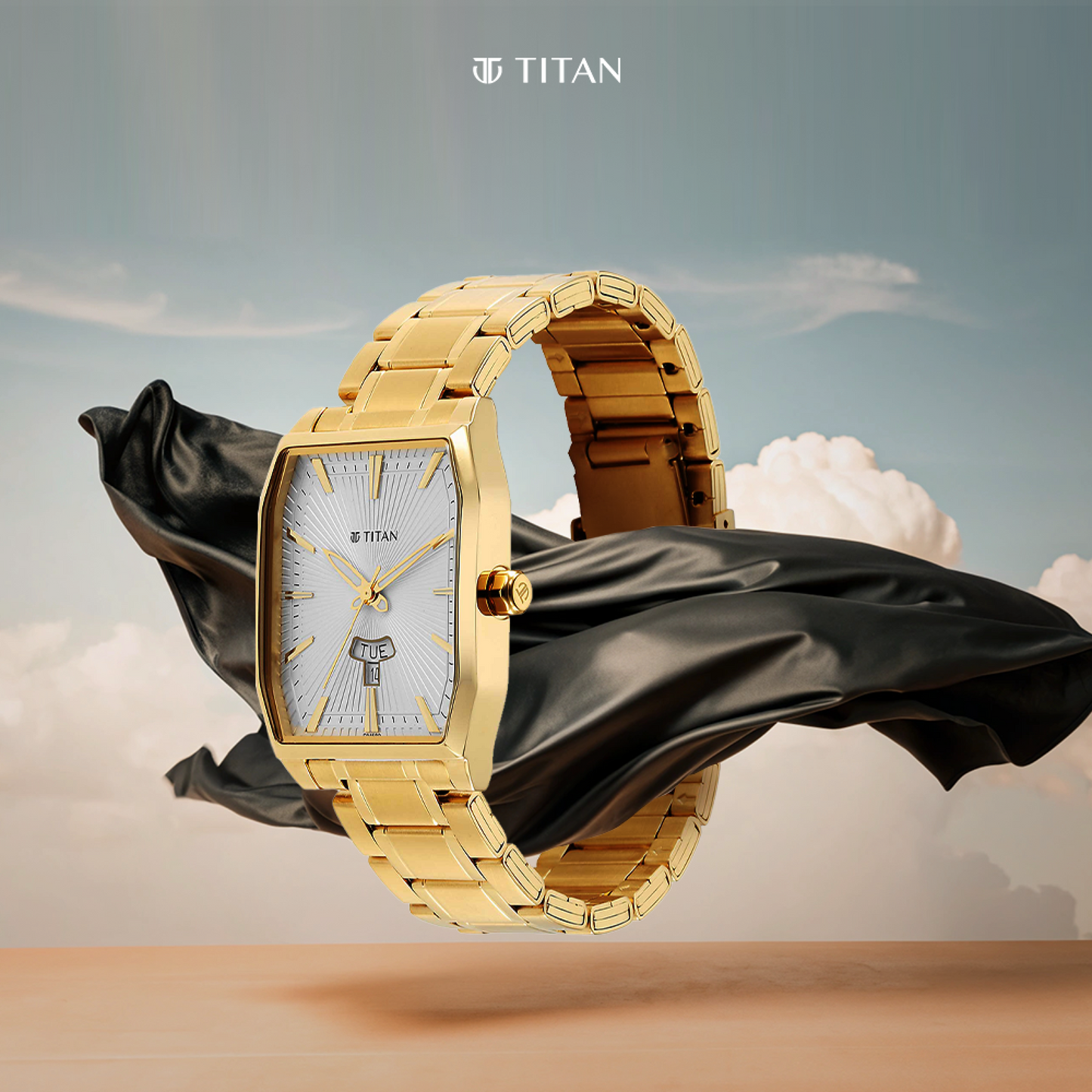 Titan Regalia Opulent White Dial Watch for Men