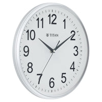 Titan 30cm White faced Silent Wall Clock for Modern Homes