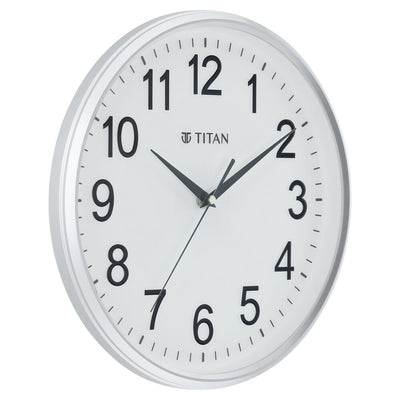 Titan 30cm White faced Silent Wall Clock for Modern Homes