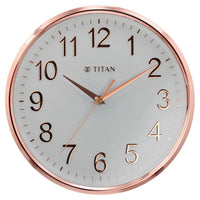 Titan Classic White Metallic Finish Wall Clock with Silent Sweep Technology - 30 cm x 30 cm (Medium)
