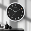 Titan Contemporary Black Wall Clock with Silent Sweep Technology - 30 cm x 30 cm (Medium)