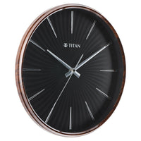 Titan Contemporary Balck Wall Clock - 32.5 cm x 32.5 cm (Medium)