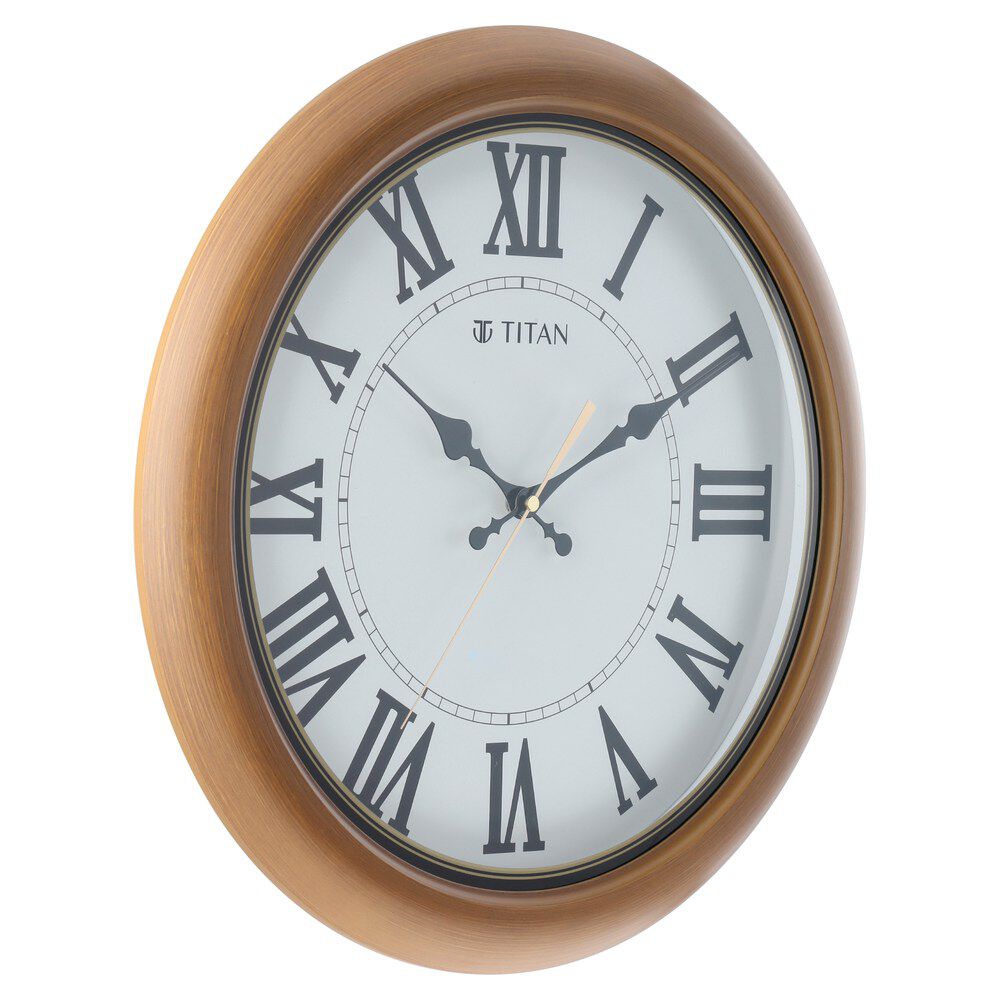 Titan Classic White Wall Clock with Silent Sweep Technology - 42 cm x 42 cm (Large)