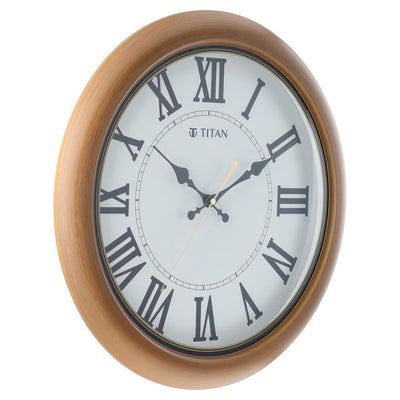 Titan Classic White Wall Clock with Silent Sweep Technology - 42 cm x 42 cm (Large)