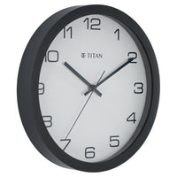 Titan Tranquil Modern 30cm White Wall Clock with Silent Sweep Tech for the Serene Home