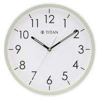 Titan 32.5 cm Green-Lume Wall Clock: Stylish Nighttime Illumination