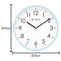 Contemporary White Dial Blue Color Silent Sweep Technology - 32.5 cm x 32.5 cm (Medium)